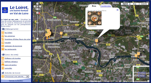 Carte interactive du Loiret