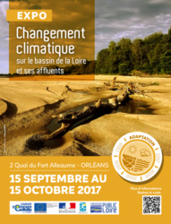 Affiche de l'exposition Changement climatique sur le bassin de la Loire et ses affluentst